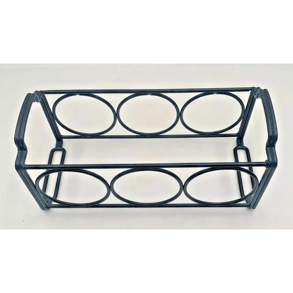 Modern Black Metal 3-Bottle Wine Rack Tabletop Horizontal Bottle Holder Barware